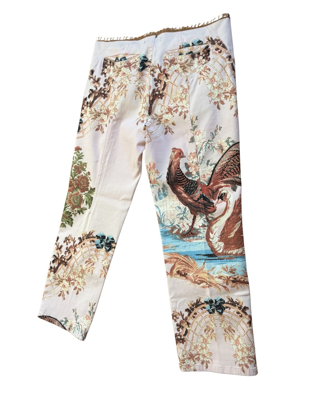 Roberto Cavalli SS2003 Chinoiserie Pheasant Print Capri Pants - Picture 5 of 8